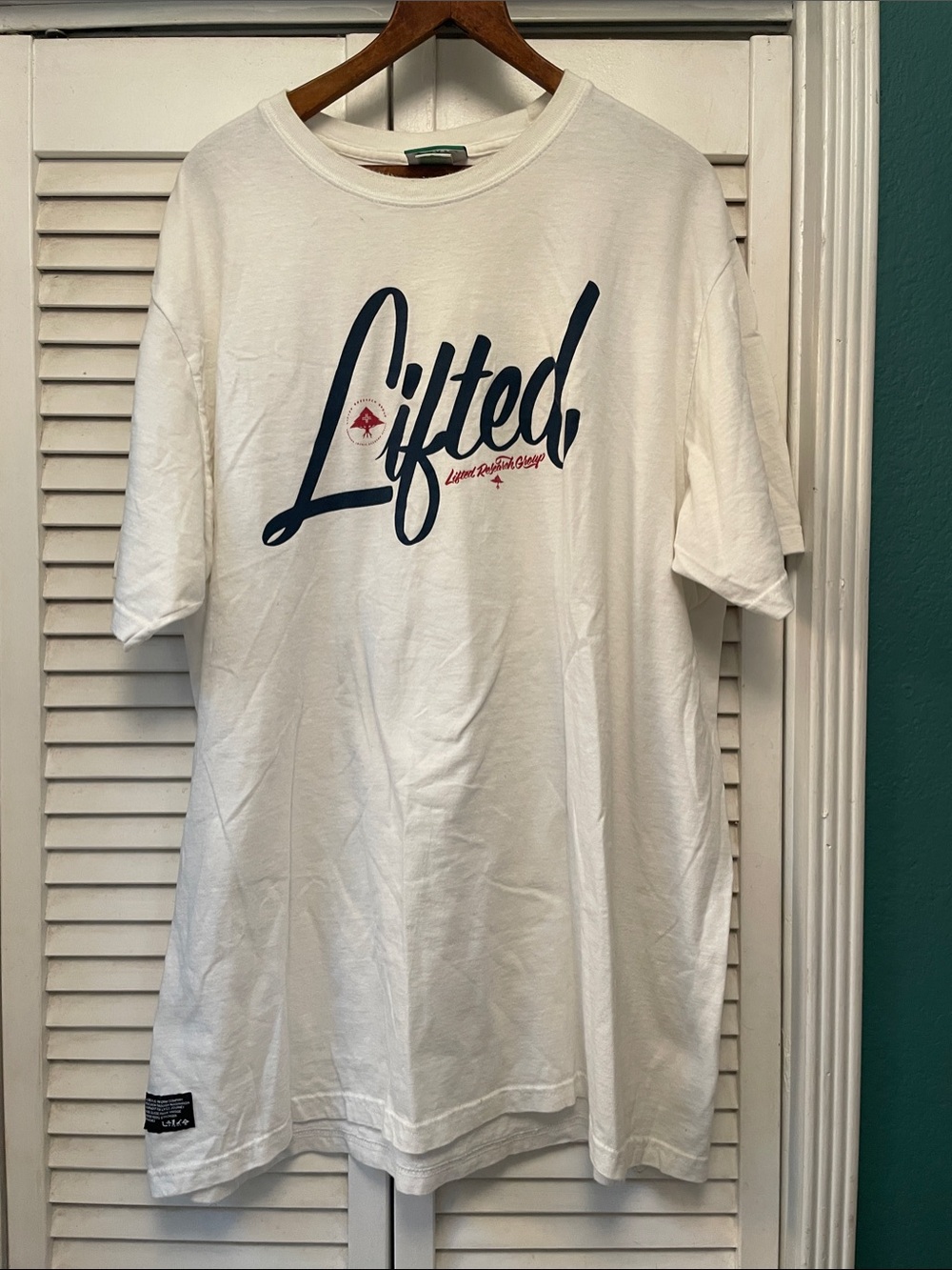 Lifted Research Group White Graphic Crewneck T-Shirt 2XL